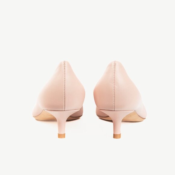 Burberry Ezra 40 Pink Leather TB-Monogram Pointed-Toe Pumps - Picture 3 of 10